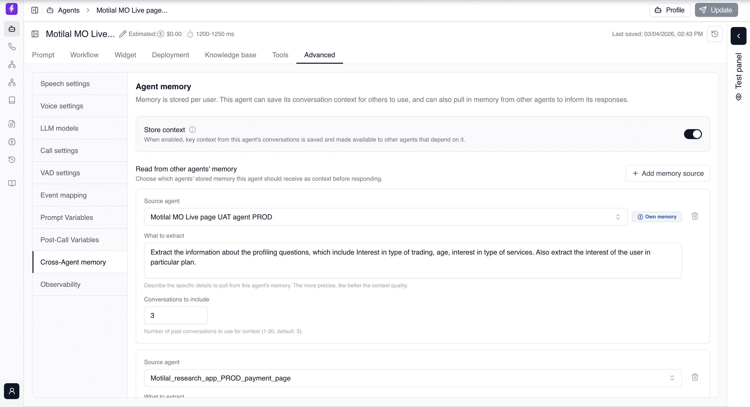 RevRag banking agent memory