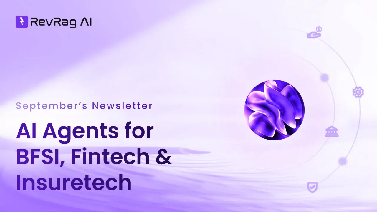 RevRag AI Reads, September 2026: AI Agents for BFSI, Fintech and Insurtech