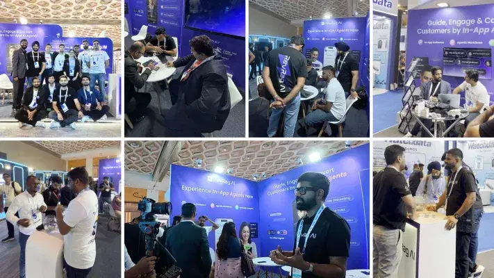 The RevRag AI booth and team at Global Fintech Fest 2026