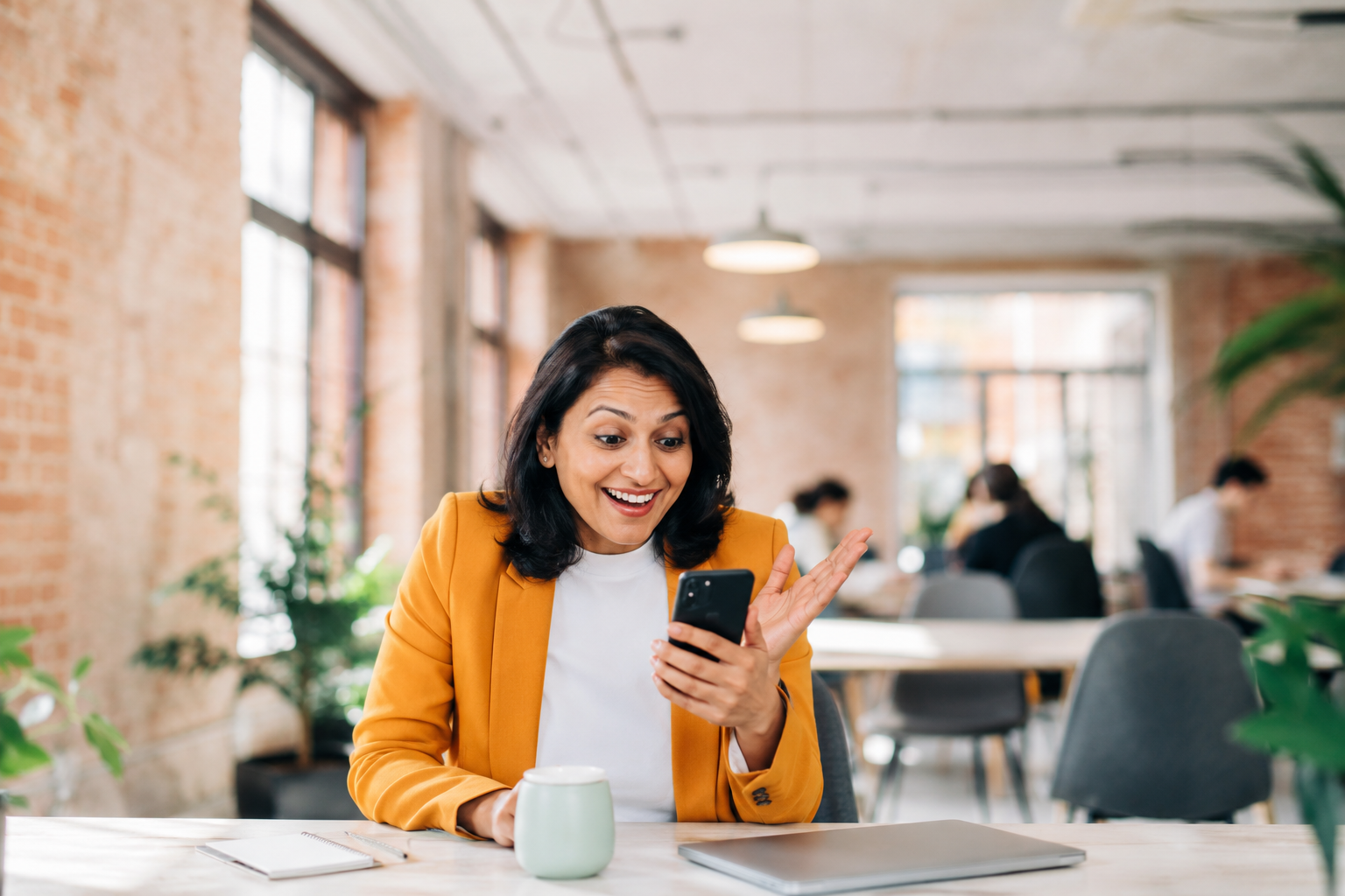 User delighted after discovering a new app feature